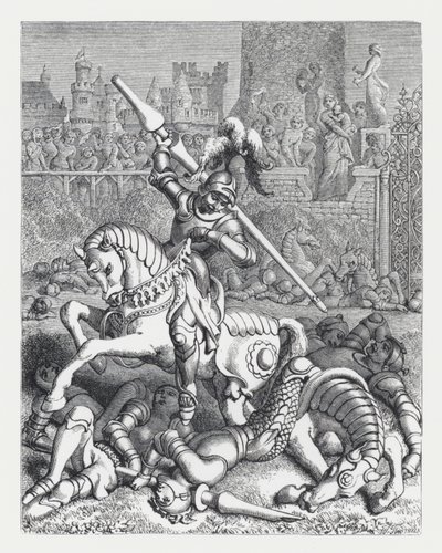 Illustration till Tennysons dikt, Prinsessan (gravyr) av Daniel (after) Maclise