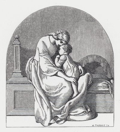 Illustration till Tennysons dikt, Prinsessan (gravyr) av Daniel (after) Maclise