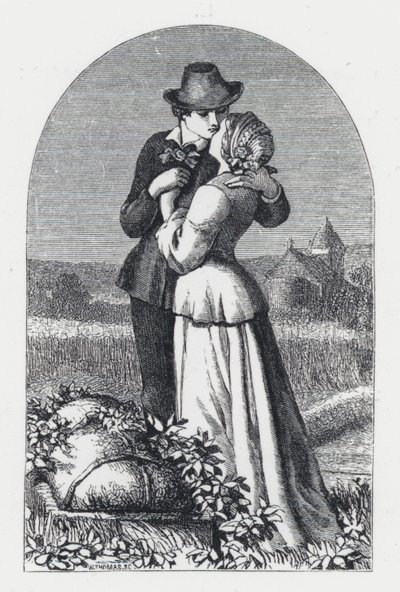Illustration till Tennysons dikt, Prinsessan (gravyr) av Daniel (after) Maclise