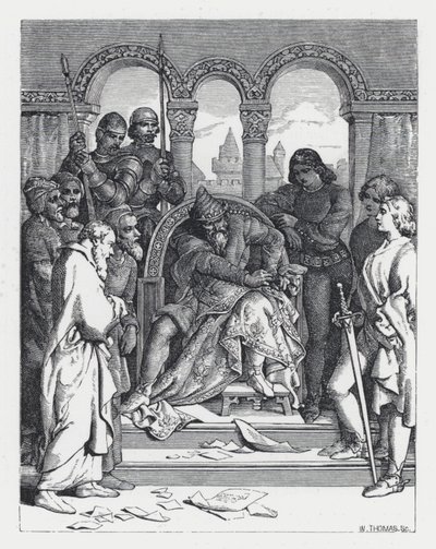 Illustration till Tennysons dikt, Prinsessan (gravyr) av Daniel (after) Maclise