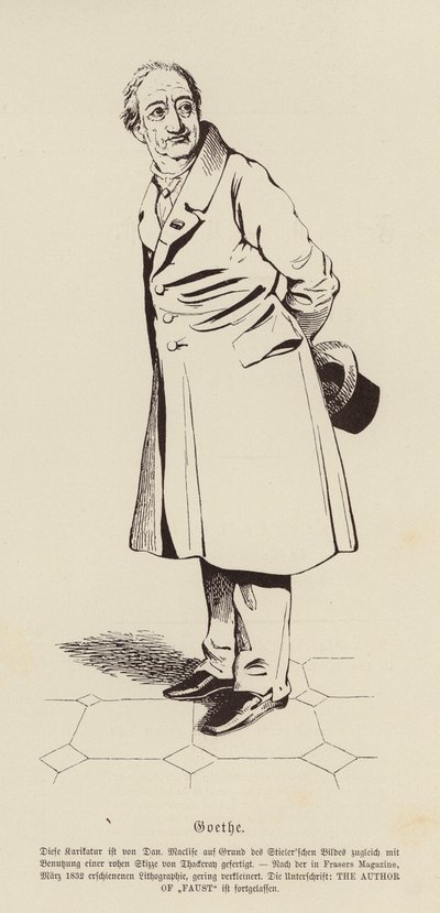 Johann Wolfgang von Goethe, tysk poet och dramatiker av Daniel (after) Maclise