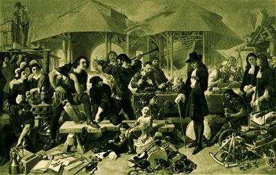 Peter den store på Deptford Dockyard av Daniel 1806 70 Maclise