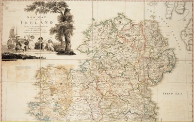 En ny civil och kyrklig karta över Irland av Daniel Augustus Beaufort