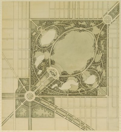 Plan of Chicago, Plate 62, Plan of a Proposed Park, 1909. av Daniel Burnham