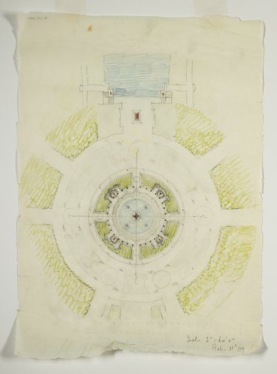 Potomac Round Point, Washington D.C., Circular Pool Plan Sketch, 1909. av Daniel Burnham