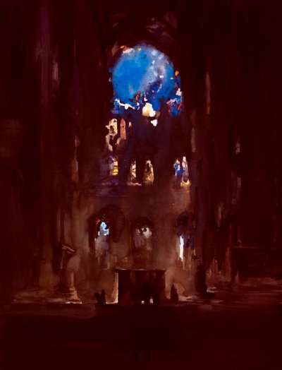 Notre-Dame interiör av Daniel Cacouault