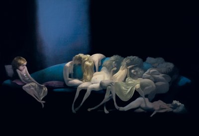 The Young Bride and the Dead Wives, från Bluebeard av Charles Perrault (1628-1703) av Daniel Cacouault