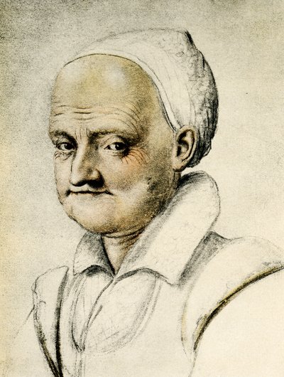 Porträtt av en gammal kvinna av Daniel Dumonstier or Dumoustier