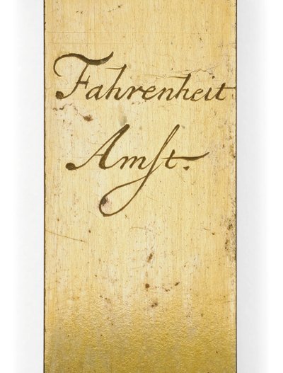 Signerad termometervåg av Daniel Gabriel Fahrenheit