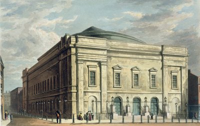 Theatre Royal, Drury Lane, i London, designad av Benjamin Wyatt 1812, 1826 av Daniel Havell