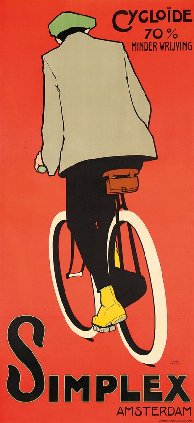 En affisch som annonserar Simplex Amsterdam-cyklar av Daniel Hoeksema