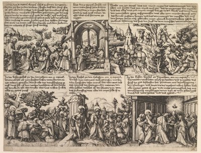 Olika scener, från evangelierna och från Acta Apostolorum, ca. 1530. av Daniel Hopfer