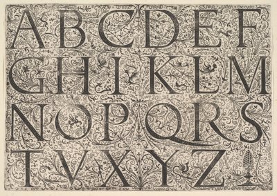 Romersk versaler, ca. 1520. av Daniel Hopfer