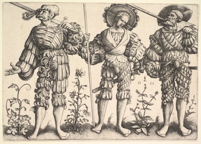 Tre tyska soldater.n.d. av Daniel Hopfer