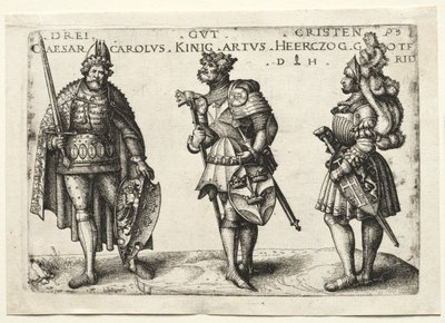 Tre värdiga kristna, efter 1516. av Daniel Hopfer