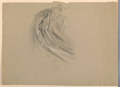 Draperistudie för "A Magdalen" av Daniel Huntington