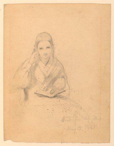 Teckning, Miss Elliot Sittande, 15 maj 1841 av Daniel Huntington