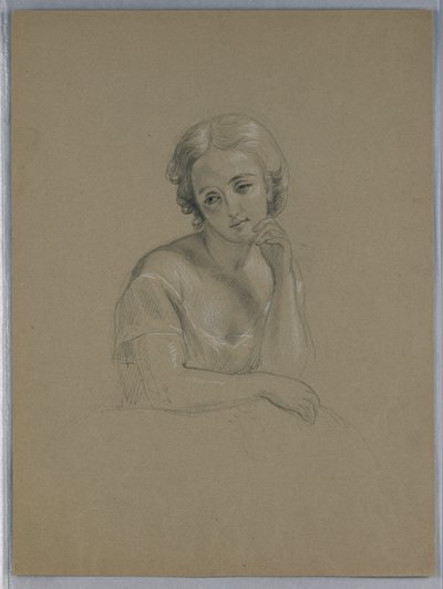 Teckning, möjlig studie till "Marth", 1860 av Daniel Huntington