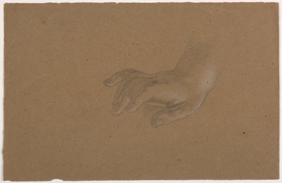 Teckning, studie av höger hand, 1850-60 av Daniel Huntington