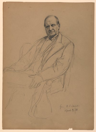 Teckning, Robert L. Stuart sittande, 1881 av Daniel Huntington