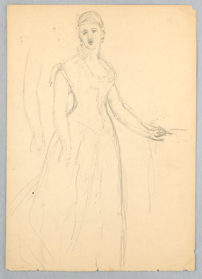 Teckning, Skiss till porträtt av Bella Worsham, 1878 av Daniel Huntington