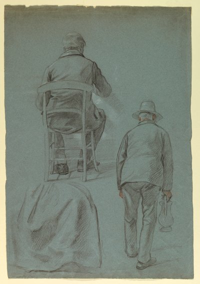 Ritning, kjoldraperi till Mrs Sheppard Gandy, 1859 av Daniel Huntington