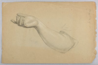 Teckning, studie till "A Lesson in Charity", 1850 av Daniel Huntington