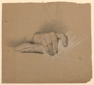 Teckning, Studie till "Communion of t", 1844 av Daniel Huntington