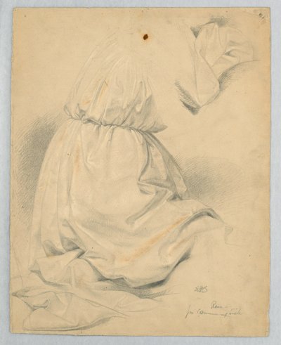 Teckning, studie till "Communion of t", 1846 av Daniel Huntington