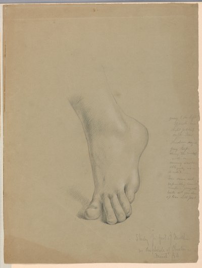 Ritning, Studie till duplikat av "Christiana", mars 1850 av Daniel Huntington