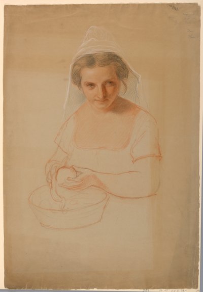Teckning, Studie till "Ichabod Crane", 1861 av Daniel Huntington