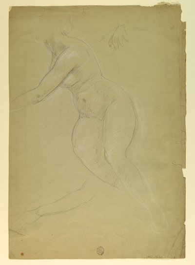 Teckning, studie till "Justice and Pe", 1886 av Daniel Huntington