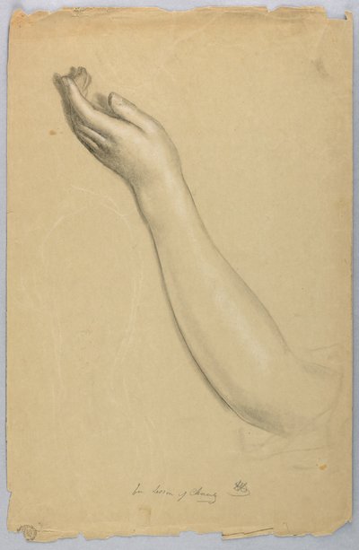 Teckning, studie till "Lesson of Charity", 1850 av Daniel Huntington
