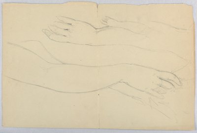 Teckning, Studie till "Martha Washing", 20 december 1878 av Daniel Huntington