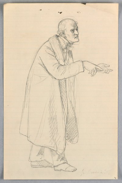 Teckning, studie till "Scientific Group", 1858 av Daniel Huntington