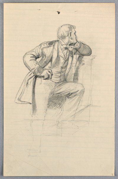 Teckning, studie till "Scientific Group", 1858 av Daniel Huntington