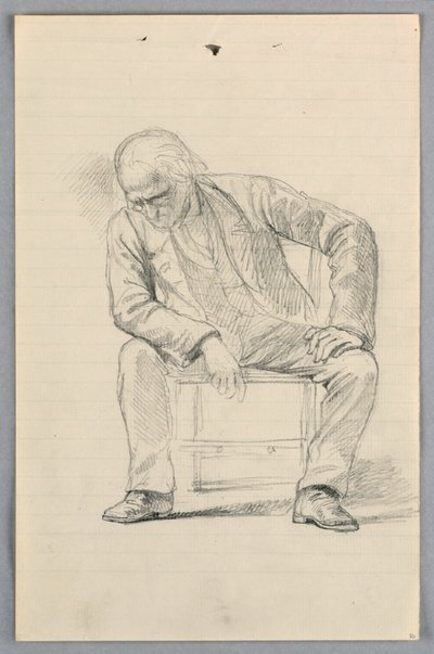Teckning, studie till "Scientific Group", 1858 av Daniel Huntington