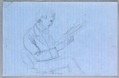 Teckning, studie till "Scientific Group", 1858 av Daniel Huntington