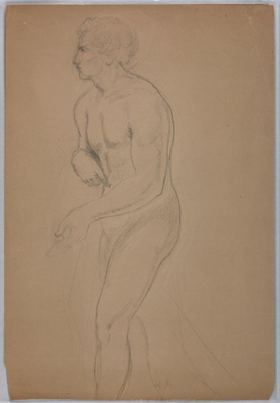 Teckning, studie till "Tribute Money", juli 1852 av Daniel Huntington