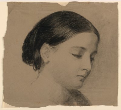 Teckning, Konstnärens hustru Sophie, 1853 av Daniel Huntington