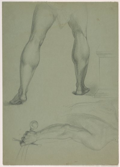 Teckning, Två anatomiska studier, ca 1850 av Daniel Huntington