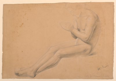 Figurstudie för "Communion of the Sick" av Daniel Huntington
