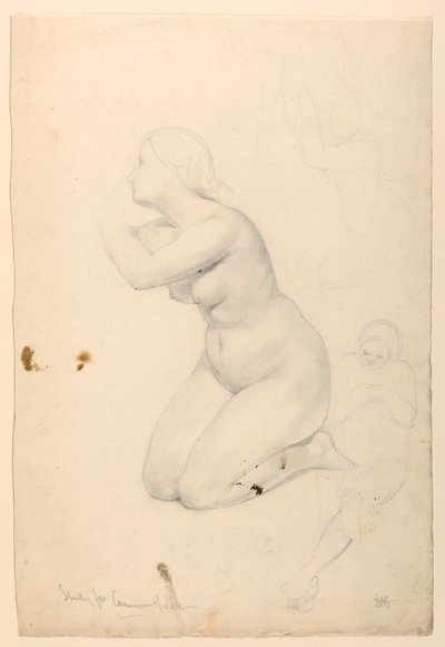 Figurstudie för "Communion of the Sick" av Daniel Huntington