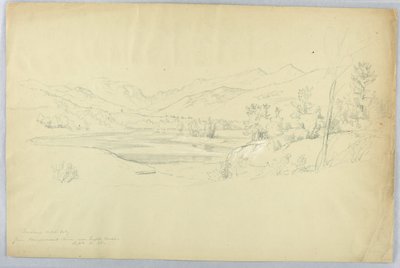 Franconia Notch från Pemigewasset River nära Grafton House av Daniel Huntington