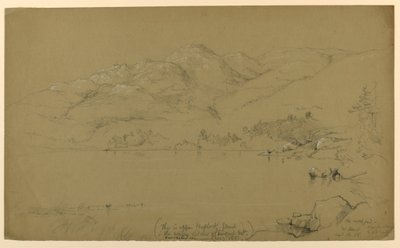 Landskapsskiss, Mount Desert, Maine av Daniel Huntington