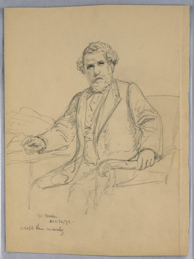 Studie för Porträtt av Charles J. Martin av Daniel Huntington