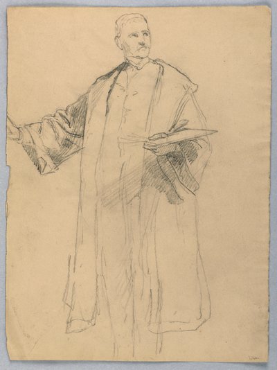 Studie för "Titian Showing av Daniel Huntington