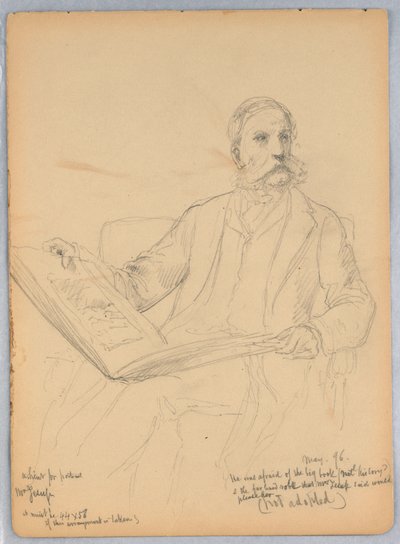 Studera för ett porträtt av Mr. Morris K. Jesup, Esq. av Daniel Huntington