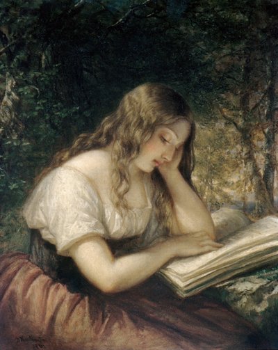 Studera i en skog, 1861. av Daniel Huntington
