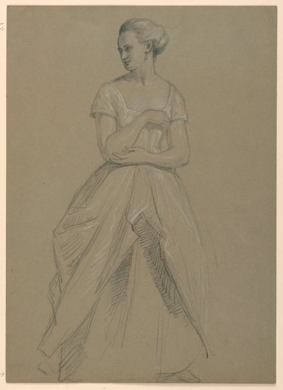 Studie av Mrs. Bingham för "The Republican Court" (Lady Washingtons mottagningsdag) av Daniel Huntington